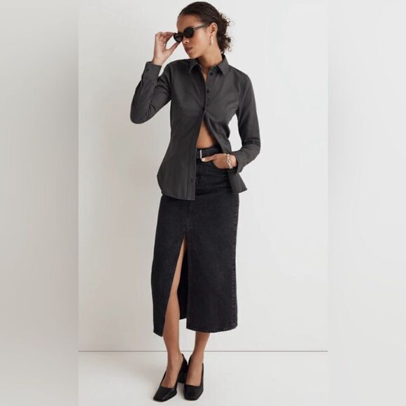 Madewell Darted Button-Up Shirt in (Re)generative Chino - Picture 2 of 7